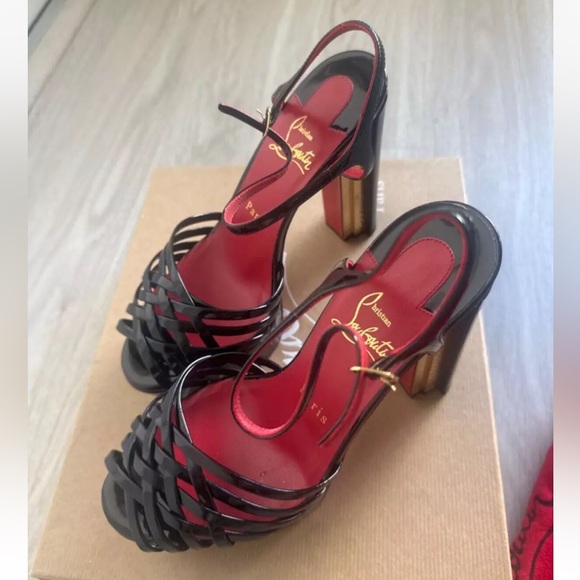 Louboutin- Coluna Girl 130mm Platform Sandals - Picture 9 of 16